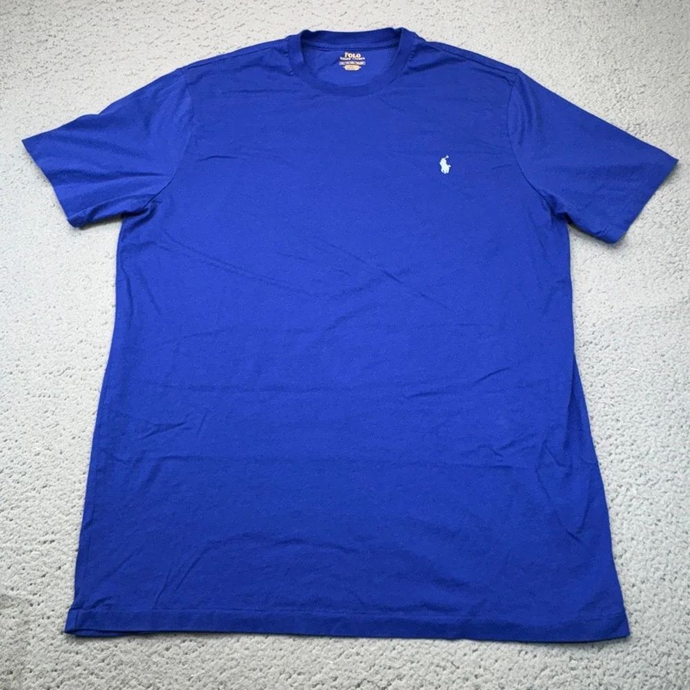 Polo Ralph Lauren T-Shirt Mens XL Tall Blue Short Sleeve Pony Logo Tee Preppy